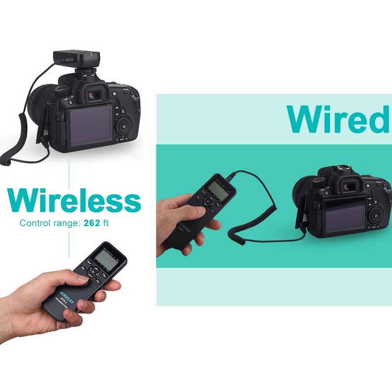 AODELAN Camera Intervalometer Wireless Shutter Release Timer Remote Control for Sony a6400, a7III, a9, a77, a99, A7, A7 II, A7R IV, A7R II,A7RIII, a77II, a6500, a6300; Replace RM-L1AM and RM-SPR1 - Image 2